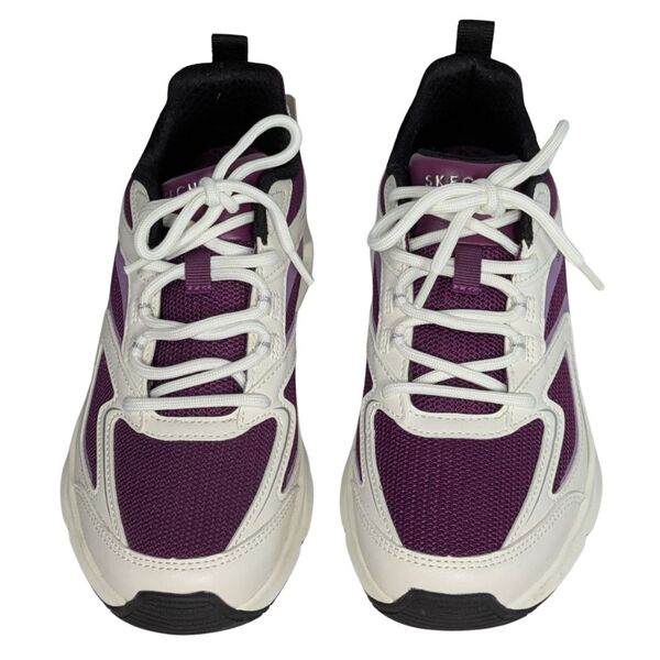 Biało-fioletowe sneakersy damskie SKECHERS Street Tres-Air Uno Rozmiar 36 - zdjęcie 5