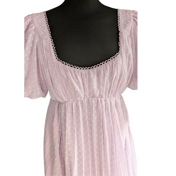 Liliowa sukienka maxi ASOS DESIGN w kropki Rozmiar 38 - zdjęcie 6