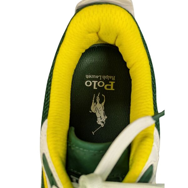 Sneakersy męskie Polo Ralph Lauren MASTR SP Skórzane Biało-Zielone Rozmiar 44 - zdjęcie 11