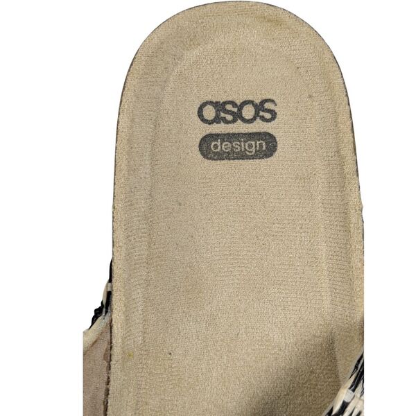Damskie Klapki ASOS DESIGN Plecione Czarno-Białe Rozmiar 39 - zdjęcie 9