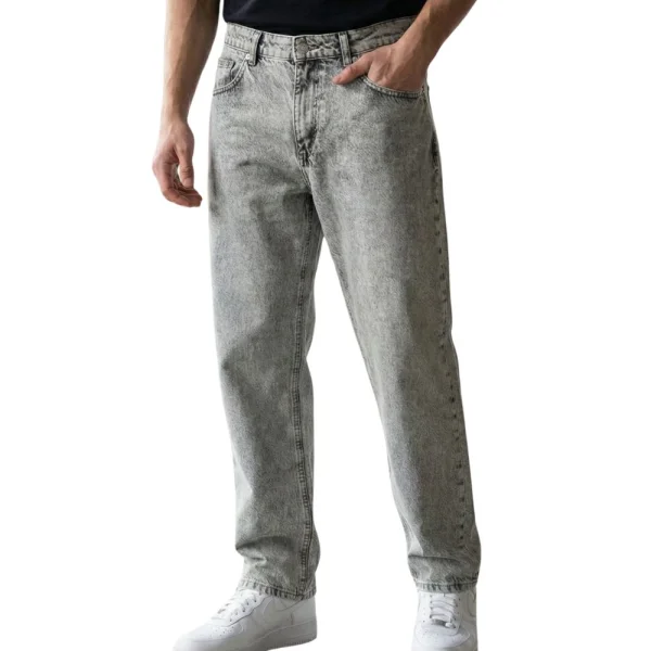 Pull&Bear Szare Męskie Jeansy Standard Fit L (z metki EUR 42)