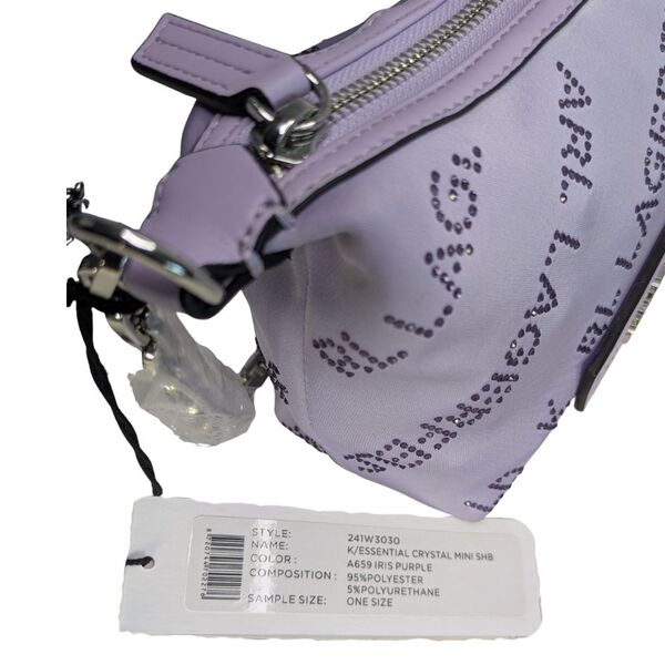 KARL LAGERFELD Torebka Mini Hobo K/Essential Crystal Fioletowa One Size - zdjęcie 4