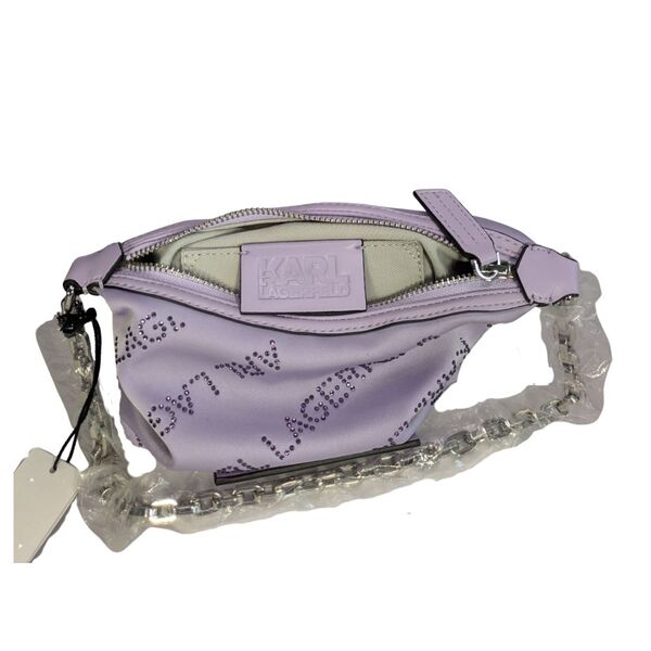 KARL LAGERFELD Torebka Mini Hobo K/Essential Crystal Fioletowa One Size - zdjęcie 5