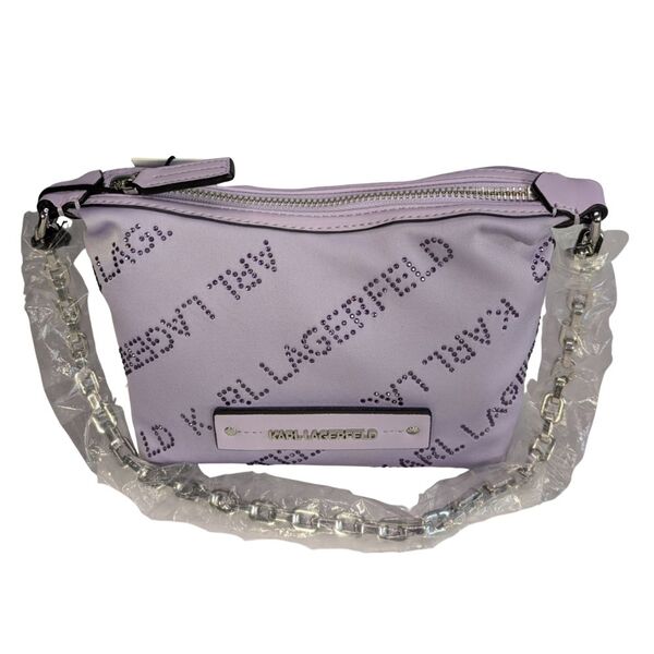 KARL LAGERFELD Torebka Mini Hobo K/Essential Crystal Fioletowa One Size - zdjęcie 12