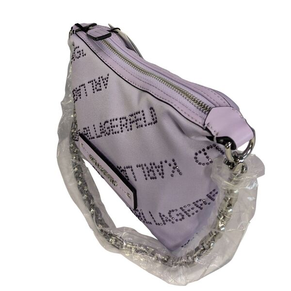 KARL LAGERFELD Torebka Mini Hobo K/Essential Crystal Fioletowa One Size - zdjęcie 13