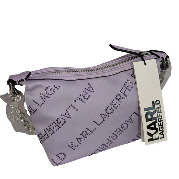 KARL LAGERFELD Torebka Mini Hobo K/Essential Crystal Fioletowa One Size - zdjęcie 3