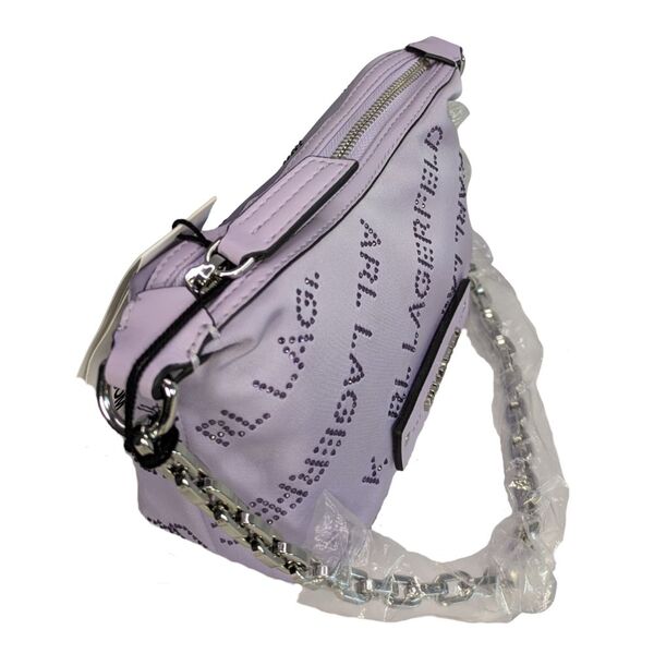 KARL LAGERFELD Torebka Mini Hobo K/Essential Crystal Fioletowa One Size - zdjęcie 9