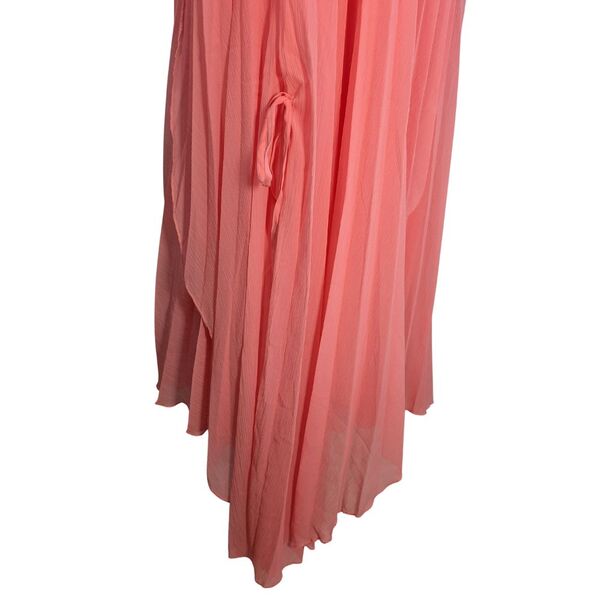 Koralowa Sukienka Maxi ASOS DESIGN Plisowana Rozmiar 42 - zdjęcie 12