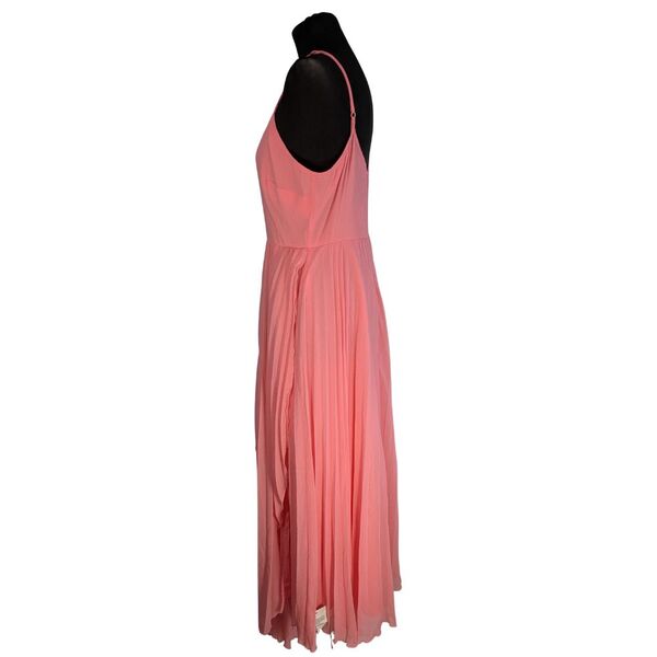 Koralowa Sukienka Maxi ASOS DESIGN Plisowana Rozmiar 42 - zdjęcie 2