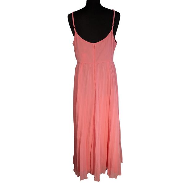 Koralowa Sukienka Maxi ASOS DESIGN Plisowana Rozmiar 42 - zdjęcie 5