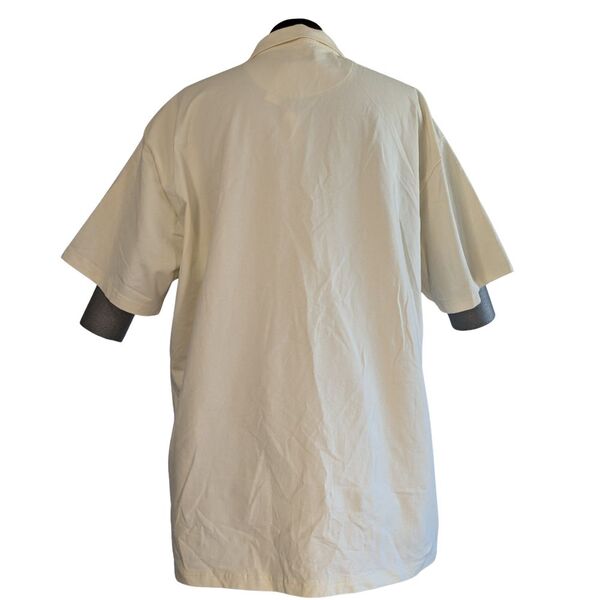 boohooMAN Koszula Męska Oversize Revere Ecru XL - zdjęcie 5