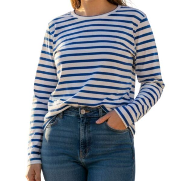 Klasyczny Longsleeve w Paski Navy Trendyol R. 38 (M)