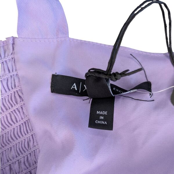 Lilowa Sukienka Mini A|X ARMANI EXCHANGE Wiązane Ramiączka Rozmiar 34 - zdjęcie 9