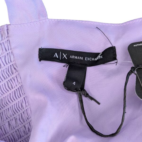 Lilowa Sukienka Mini A|X ARMANI EXCHANGE Wiązane Ramiączka Rozmiar 34 - zdjęcie 13
