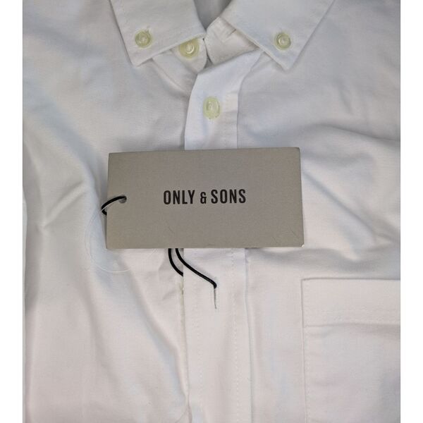 Only & Sons Biała Koszula Męska Oxford Slim Fit L - zdjęcie 10