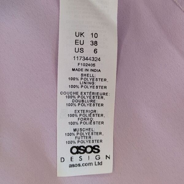 Liliowa sukienka maxi ASOS DESIGN w kropki Rozmiar 38 - zdjęcie 10
