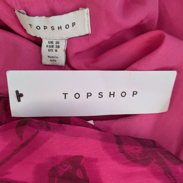 Fuksjowa Suknia Maxi TOPSHOP Kwiatowa Rozmiar 38 - zdjęcie 15