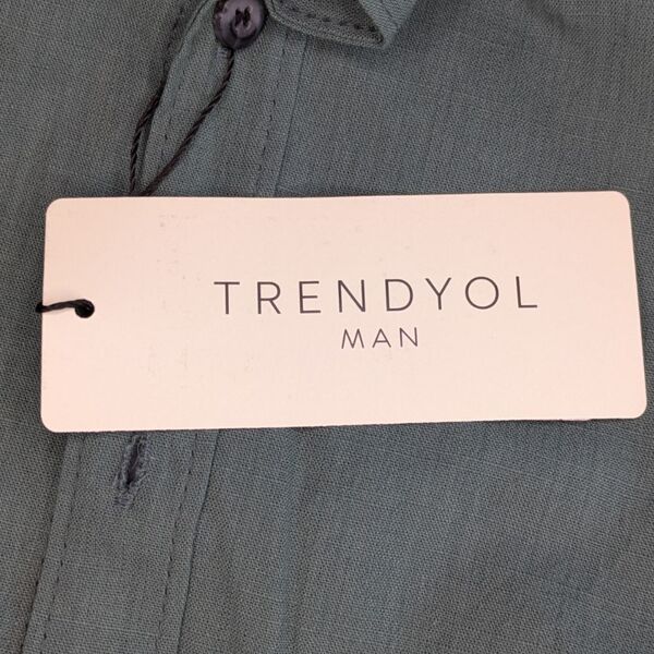 Trendyol Zielona Koszula Męska Button-Down 2XL - zdjęcie 9