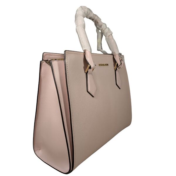 MICHAEL KORS Torebka Hope Large Satchel Skórzana Powder Blush NS - zdjęcie 3