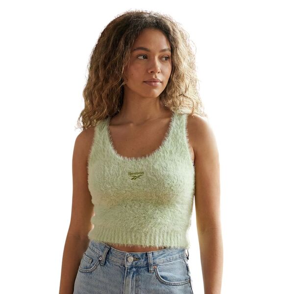Reebok – Miętowy Top Damski Fuzzy Texture S