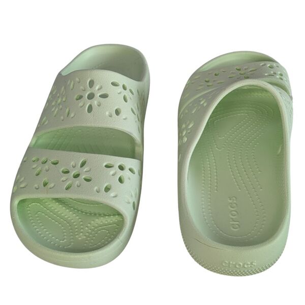 Jasnozielone Klapki Crocs Classic Floral Cut Out Rozmiar 39-40 - zdjęcie 5