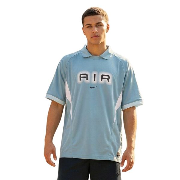 NIKE Koszulka Polo Air Błękitna Loose Fit XXL