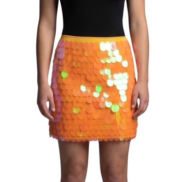 Pomarańczowa Spódnica Cekiny ASOS DESIGN 38 (M) DEF