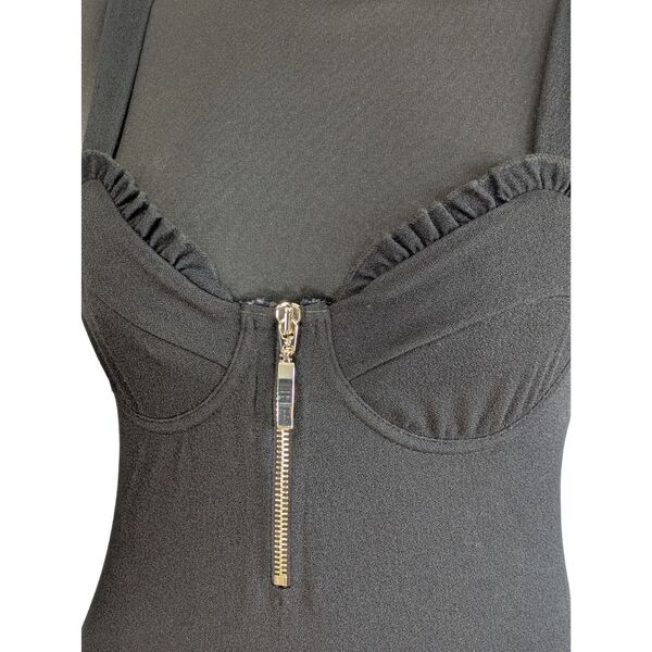 Czarne Gorsetowe Body z Zamkiem River Island Rozmiar 34 (XS) - zdjęcie 6
