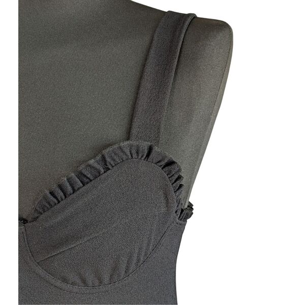 Czarne Gorsetowe Body z Zamkiem River Island Rozmiar 34 (XS) - zdjęcie 4