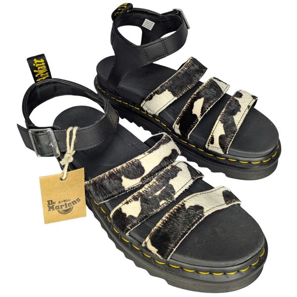 Damskie Sandały na Platformie Dr. Martens Blaire z Włosiem Cow Print Rozmiar 43 - zdjęcie 2