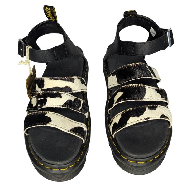 Damskie Sandały na Platformie Dr. Martens Blaire z Włosiem Cow Print Rozmiar 43 - zdjęcie 4