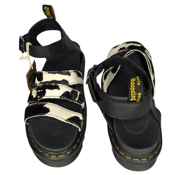 Damskie Sandały na Platformie Dr. Martens Blaire z Włosiem Cow Print Rozmiar 43 - zdjęcie 6