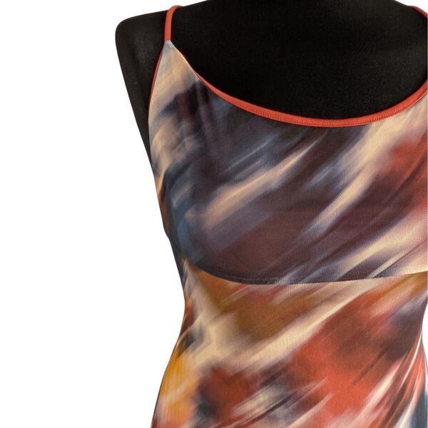 ASOS DESIGN Sukienka Maxi Mesh Tie-Dye Rozmiar 40 - zdjęcie 6