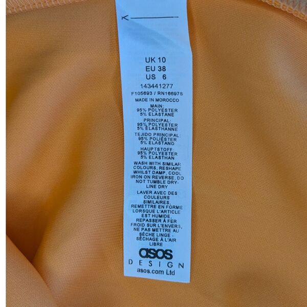 ASOS DESIGN Sukienka Rozkloszowana Midi Pomarańczowa 38 - zdjęcie 10