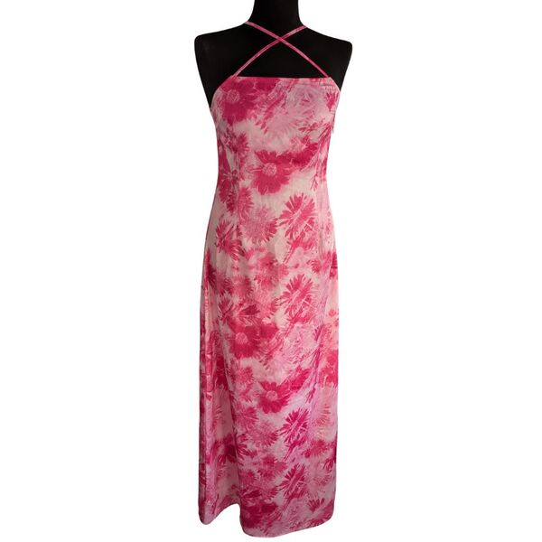 VERO MODA Sukienka Maxi Cross Back Różowa 36 - zdjęcie 4
