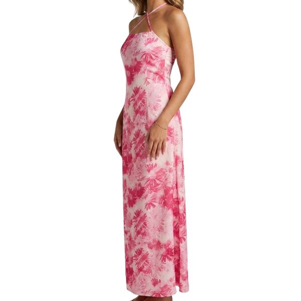Różowa Sukienka Maxi VERO MODA w Kwiaty na Ramiączkach 36 S