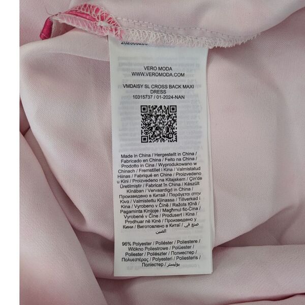VERO MODA Sukienka Maxi Cross Back Różowa 36 - zdjęcie 9