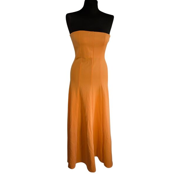 ASOS DESIGN Sukienka Rozkloszowana Midi Pomarańczowa 38 - zdjęcie 5