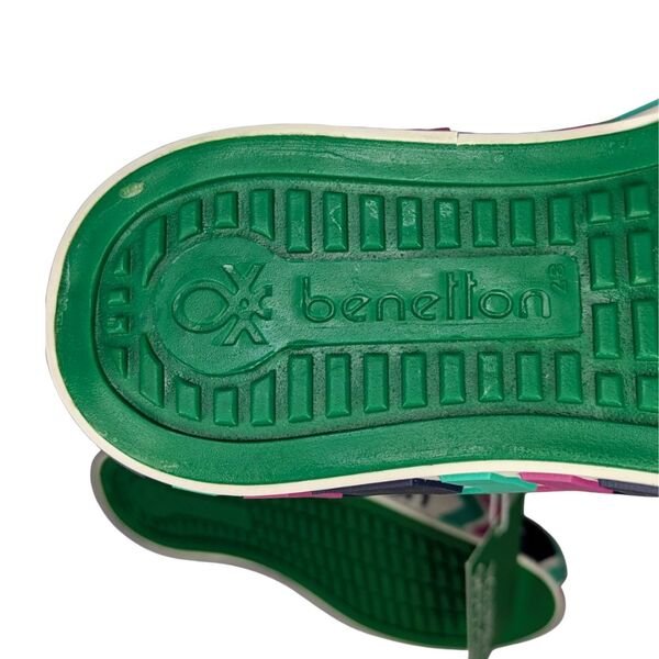 Białe Trampki United Colors of Benetton z Kolorową Podeszwą Rozmiar 37 - zdjęcie 9