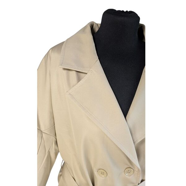 Beżowy Dwurzędowy Płaszcz Trench Trendyol Rozmiar 42 (XL) - zdjęcie 7
