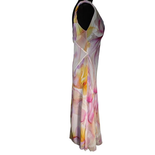 Mango Wielokolorowa Sukienka Maxi w Kwiaty L - zdjęcie 5
