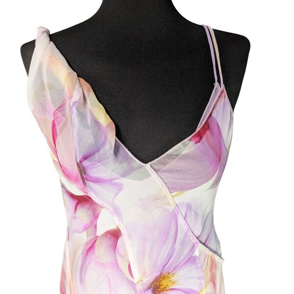 Mango Wielokolorowa Sukienka Maxi w Kwiaty L - zdjęcie 10