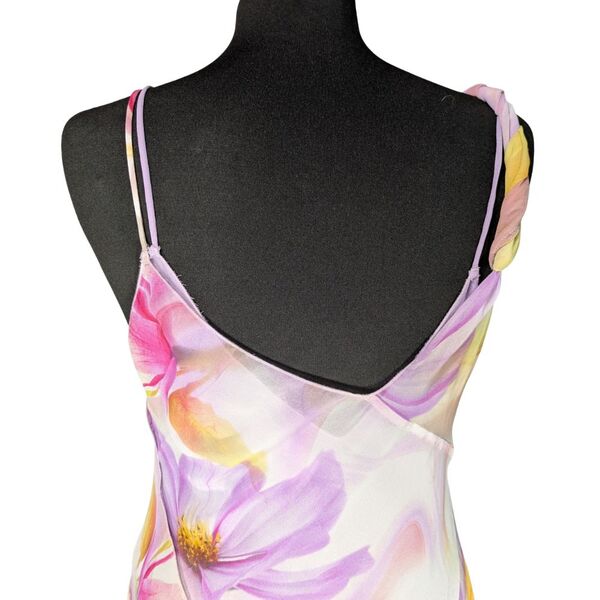 Mango Wielokolorowa Sukienka Maxi w Kwiaty L - zdjęcie 11