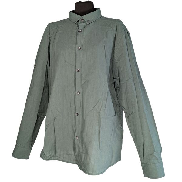 Trendyol Zielona Koszula Męska Button-Down 2XL - zdjęcie 4