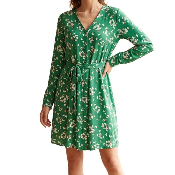 Zielona Sukienka Mini NEW LOOK MATERNITY W Kwiaty Rozmiar 32